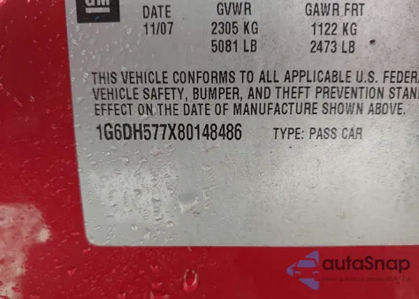 2008 Cadillac Cts Standard z USA, uszkodzony, nr VIN 1G6DH577X80148486